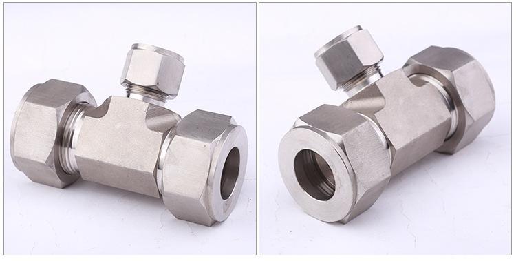 中心异径卡套三通